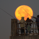 Moon rising over Redondo beach, California. Image: David McNew/Getty Images
